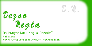 dezso megla business card